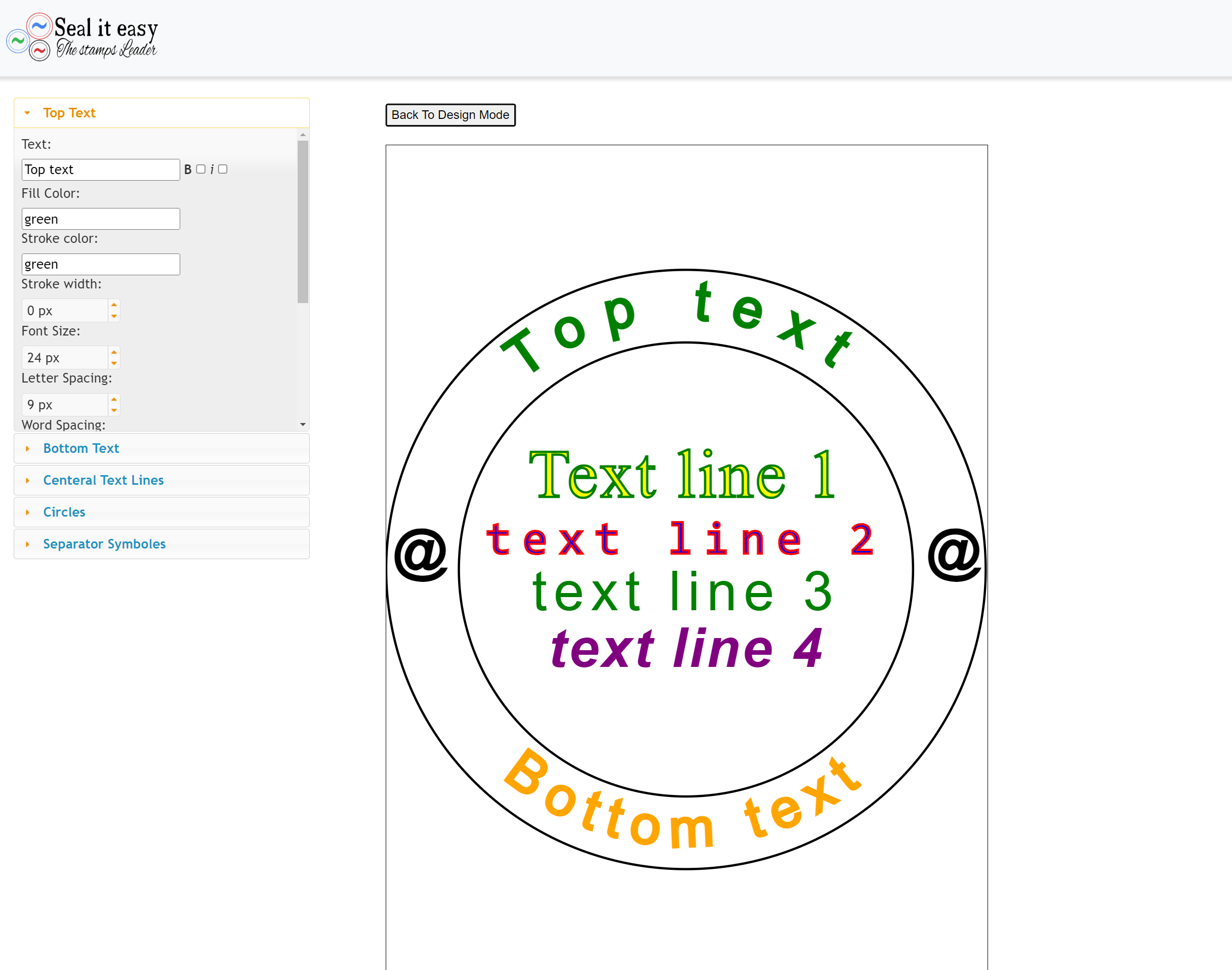 Seal it easy SVG web app prototype version